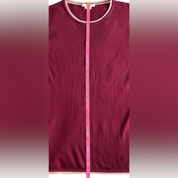 Boden Berwick Maroon Striped Sleeve Sweater - Picture 7 of 13